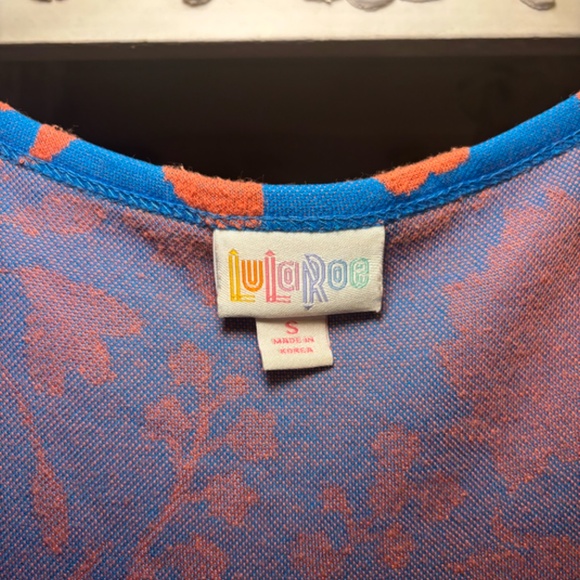 Lularoe Nicole Fit Flare Dress Floral Leaf Print. Tagged Size S. - Picture 3 of 3